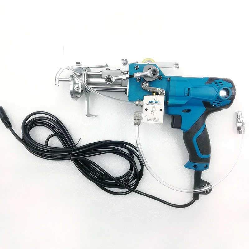 Pneumatic Rug Tufting Gun ​Electric Rug Tufting Machine Cut Pile & Loop Pile Both Uses Pile Height 25-60mm Adjustable 100-240V