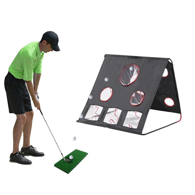 

Складная тренировочная сетка для гольфа с сегментированными секциями, съемными элементами, легко переносимая, для тренировок в помещении и на улице