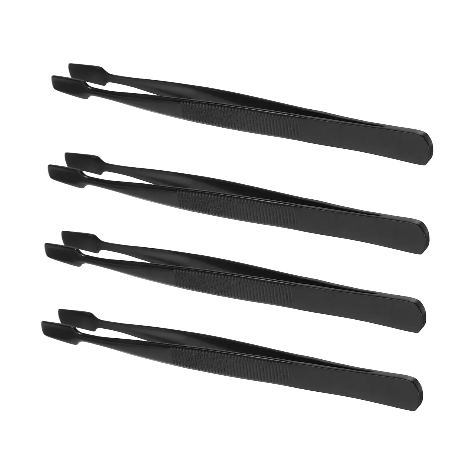 4Pcs Philatelic Stamp Tweezers Straight Tip Black Stainless Steel Smooth Edge Precision Hand Tools for Stamp Collecting Delicate - view 5