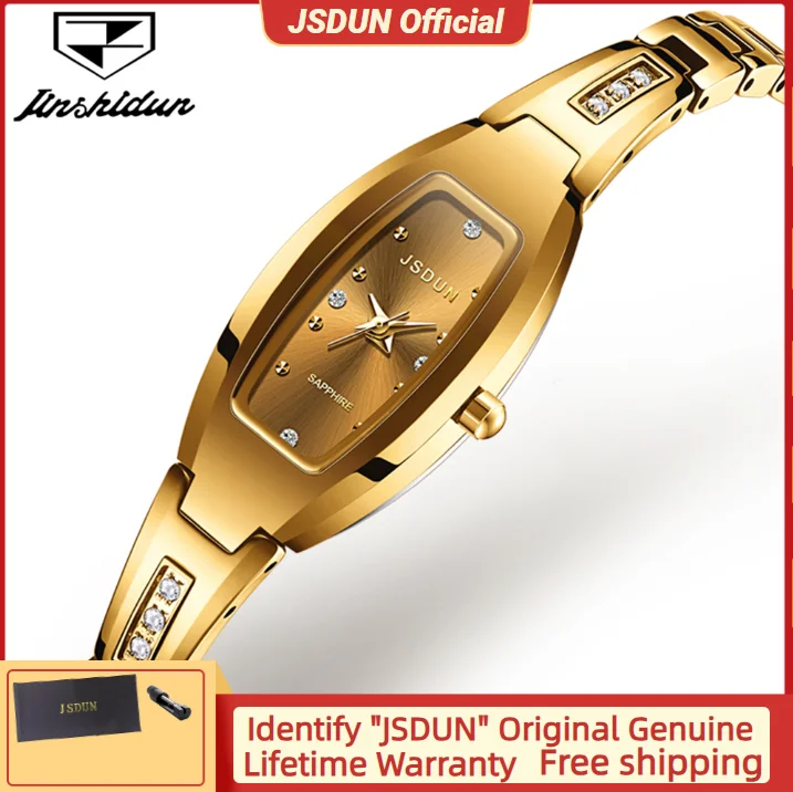 

JSDUN 6530 Кварцевые женские часы из нержавеющей стали, импортные кварцевые часы, элегантные женские маленькие золотые часы
