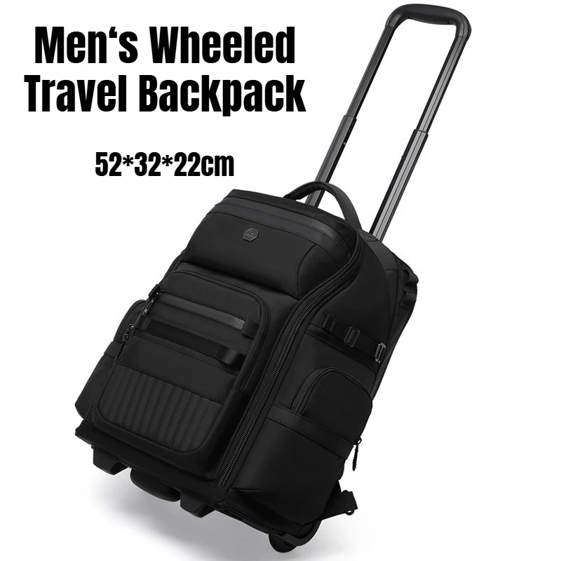 

Men‘s Wheeled Travel Backpack Waterproof Rolling Laptop Trolley Bag for Business Cabin Size Boardable Luggage Suitcase