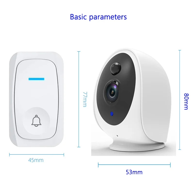 Home Dingdong Camera Wireless Doorbell Remote Automatic Detection Wifi Visual Intercom Ultra-clear Night Vision Monitoring