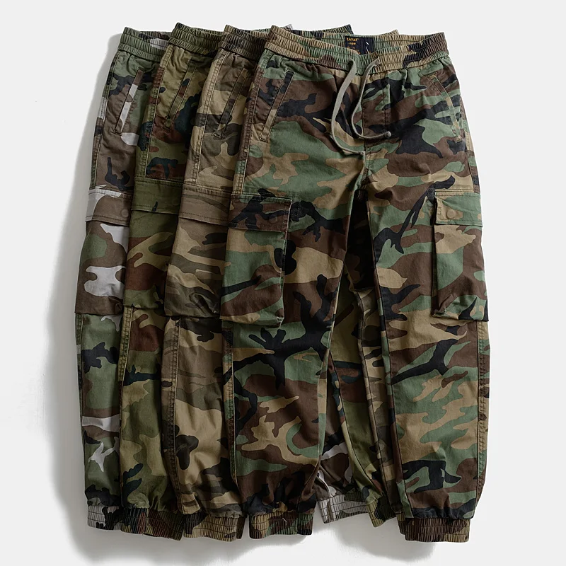 

American Sle Outdoor Camouflage Cargo Pants for Men Casual Loose Fit Trousers with Multiple kets Workwear Long Trousers