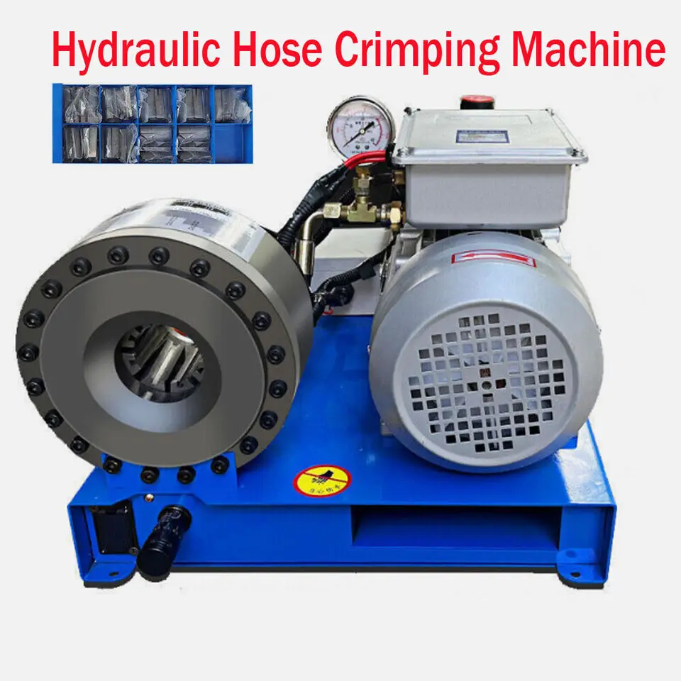 Automatic 1 inch Hydraulic Hose Crimping Machine Hose Pipe Crimper With 9 set Die