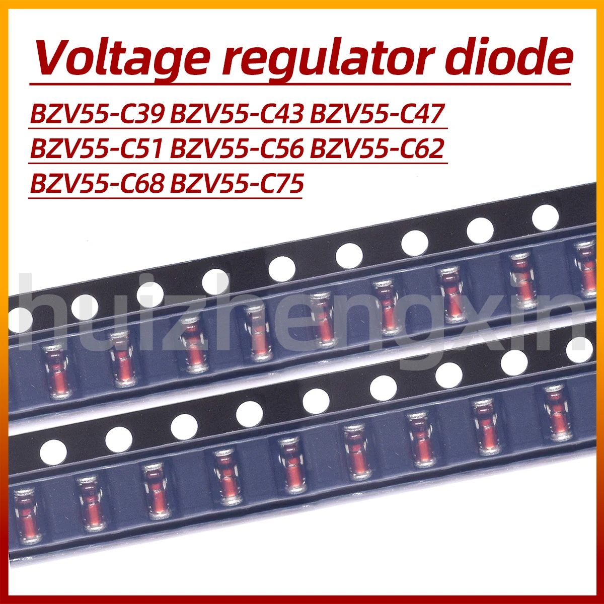 20pcs BZV55-C39 BZV55-C43 BZV55-C47 BZV55-C51 BZV55-C56 BZV55-C62 BZV55-C68 BZV55-C75 5% 500mw SMD Voltage regulator diode