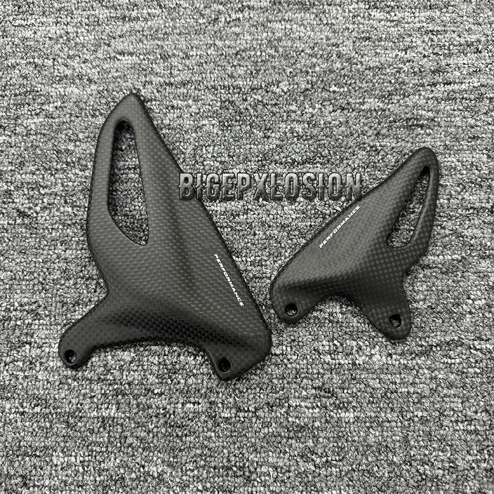 V4 NEW Carbon Fiber Motorcycle Heel Guard Protector Foot Wing Rearset For DUCATI PANIGALE V4 S R Streetfighter v4 V4s 2018-2024