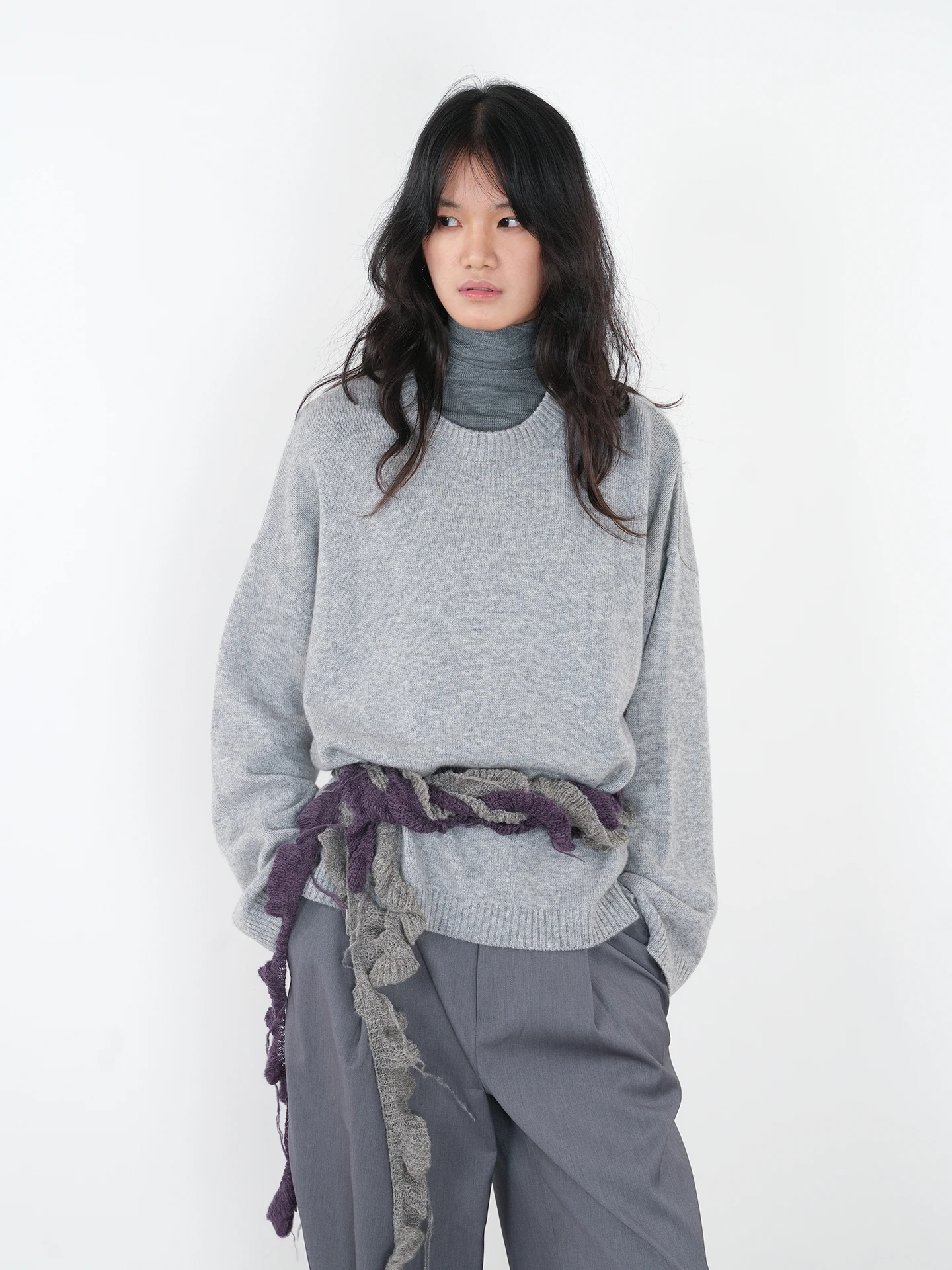 

Kang Saini 00% Camere Thiened oulder-Drop round Ne XTJH Plan Yarn Women's Sweater Comfortable Warm Long Sve Knitwear