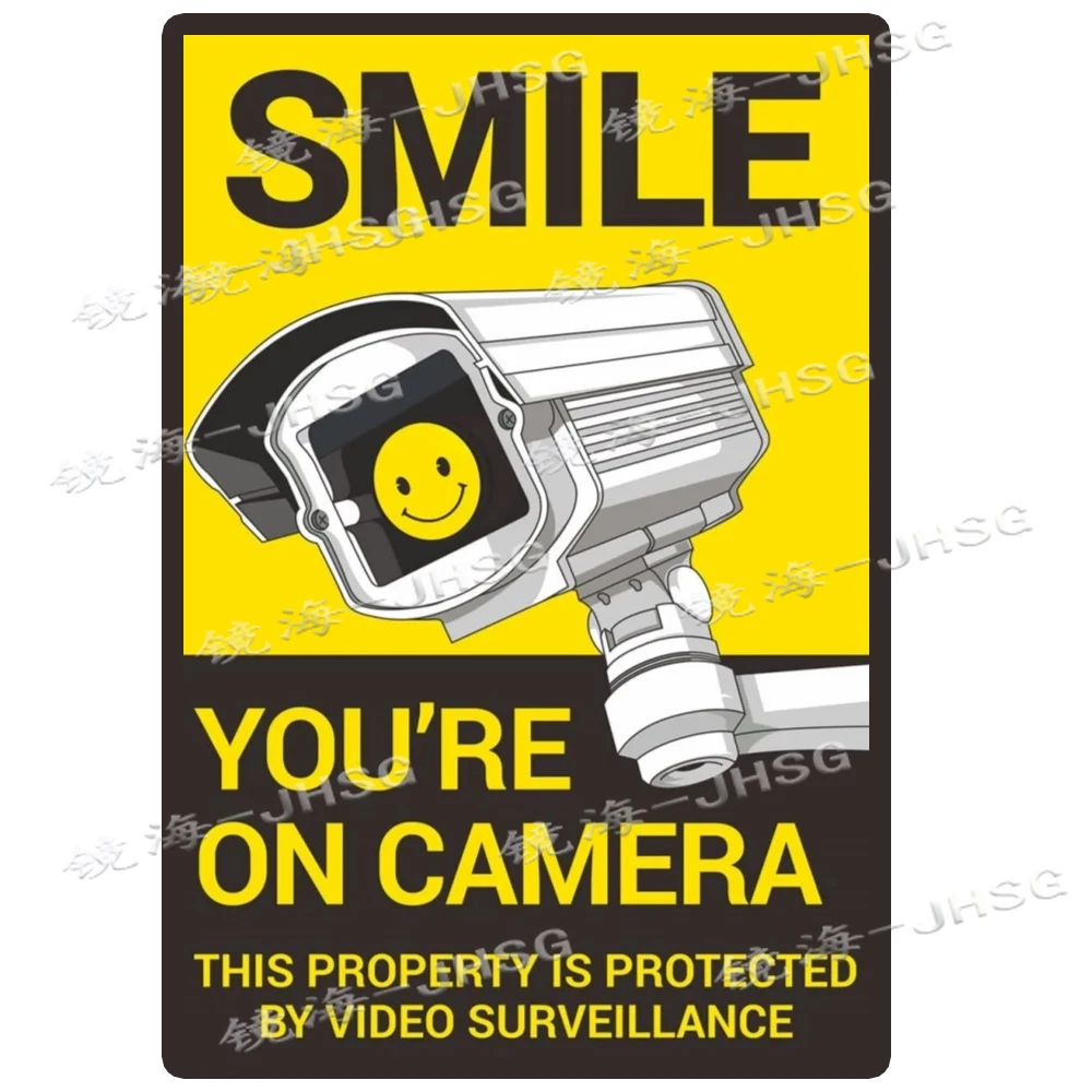 

Smiling in Front of The Camera "warning Sticker, Waterproof Vinyl Sticker for Cars and Motorcycles