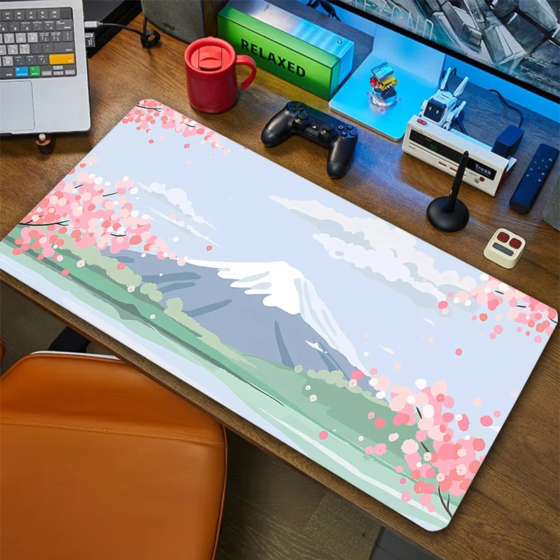 

Sakura Mousepad Manga Mouse Pad Computer Gaming Accessories Table Mats Laptop 900x400mm Carpets Soft Overlock Desk Mat