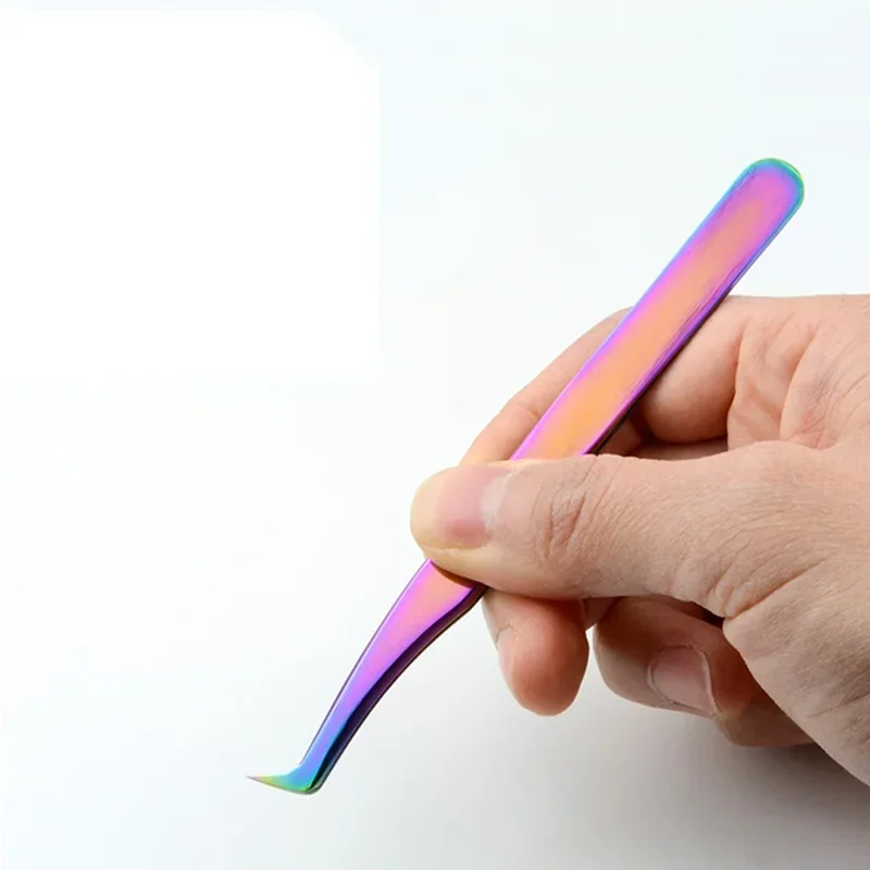 Professional Eyelashes Tweezers For Lashes Extension Nipper Stainless Steel High Precision Eyelash Extension Eyebrow Tweezers
