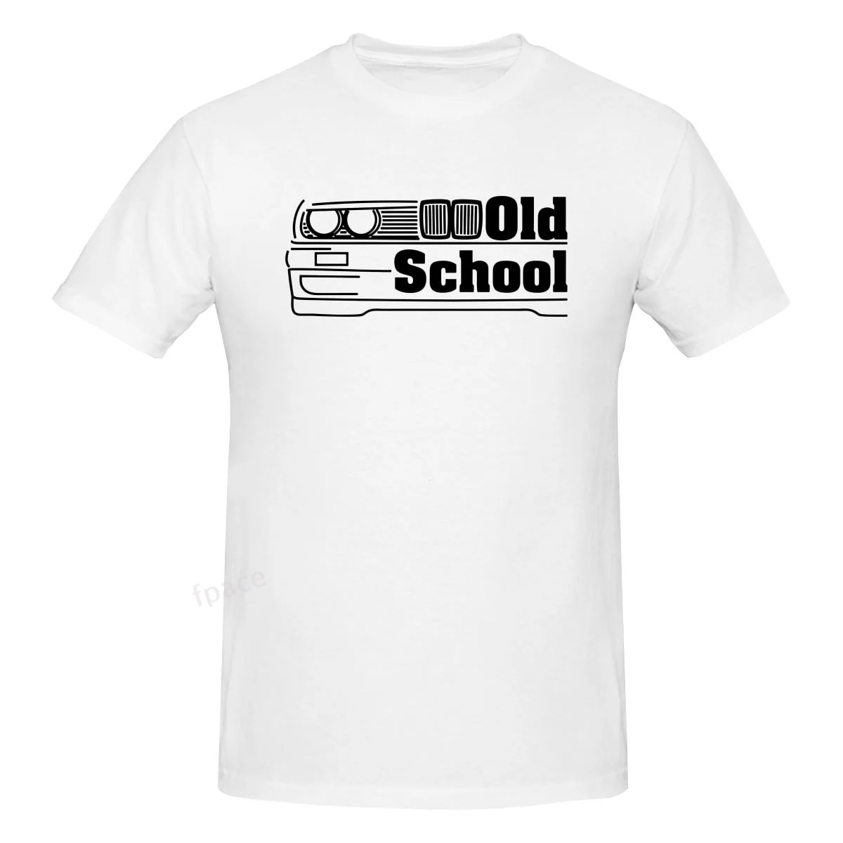 

Old School Car Casual Cotton Summer Men Clothing Tops Men's Basic Short Sleeve T-Shirt