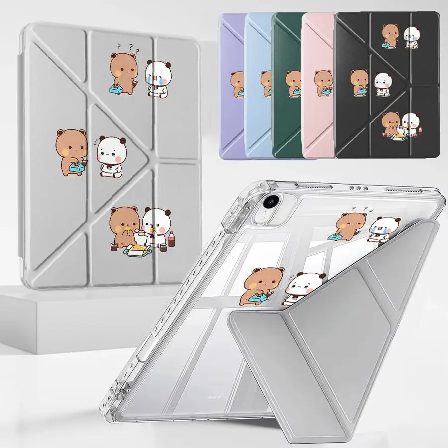 

Tablet Case For iPad Pro 2025 Air 4 5 M3 M2 M4 11inch Mini 6 7 Pro 11th 10th 9th 8th 7th 12.9inch Holder Cover Y-Fold Funy Dear
