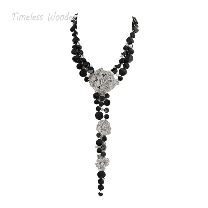 

Вневременное чудесное необычное съемное ожерелье с цирконием и цветочным принтом, женское дизайнерское ювелирное изделие, редкий топ, модный аккуратный подарок, сладкий универсальный 2614