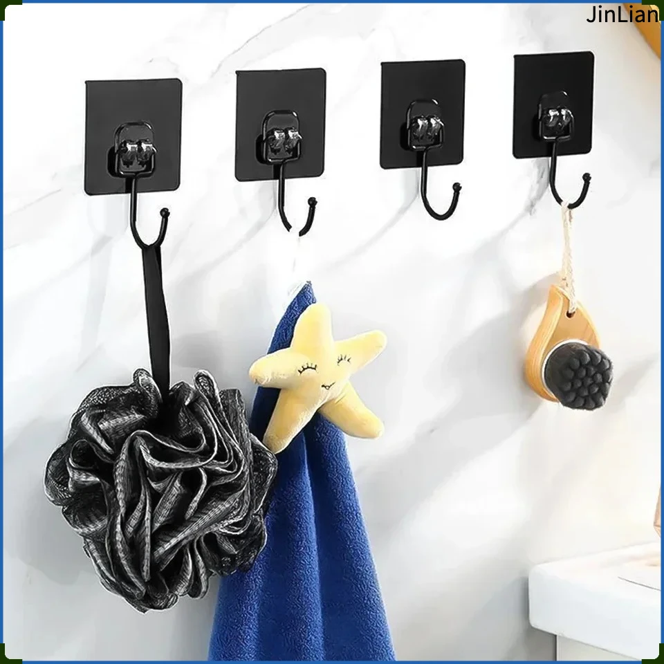 1 To 12 Pcs Versatile Rotating Adhesive Hooks for Walls Doors and Cabinets – Waterproof Durable Carbon Steel Hanging Organizers