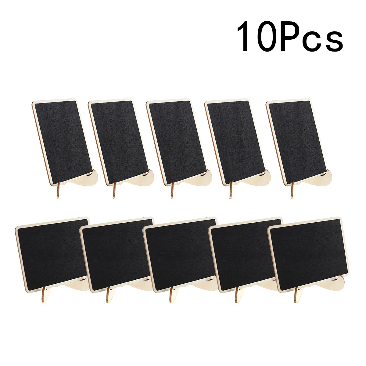 10 قطعة السبورات الصغيرة حامل الجدول علامات لحفل الزفاف عشاء مكان بطاقات قابل للمسح قابلة لإعادة الاستخدام سبورة خشبية #6