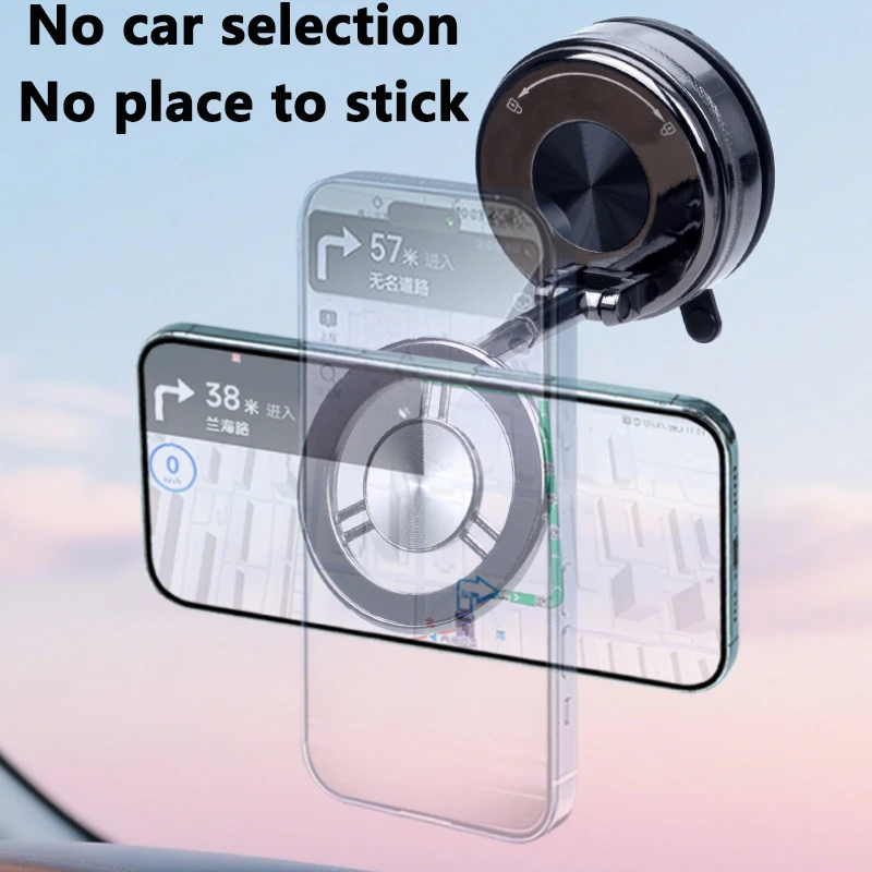 

2025 new Car Phone Holder Magnetic Instrument Panel Holder Vacuum Zinc Alloy 360° Rotation Foldable General Strong Suction Stand