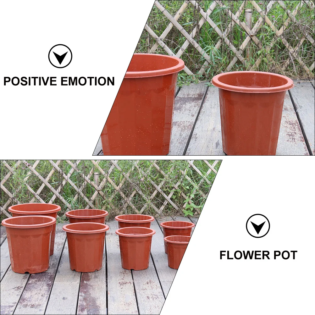 

20pcs Round Plastic Flowerpots Base Plant Planting Pot Garden Home Decor Planter For Rose Tulips Cactus Herbs Plants