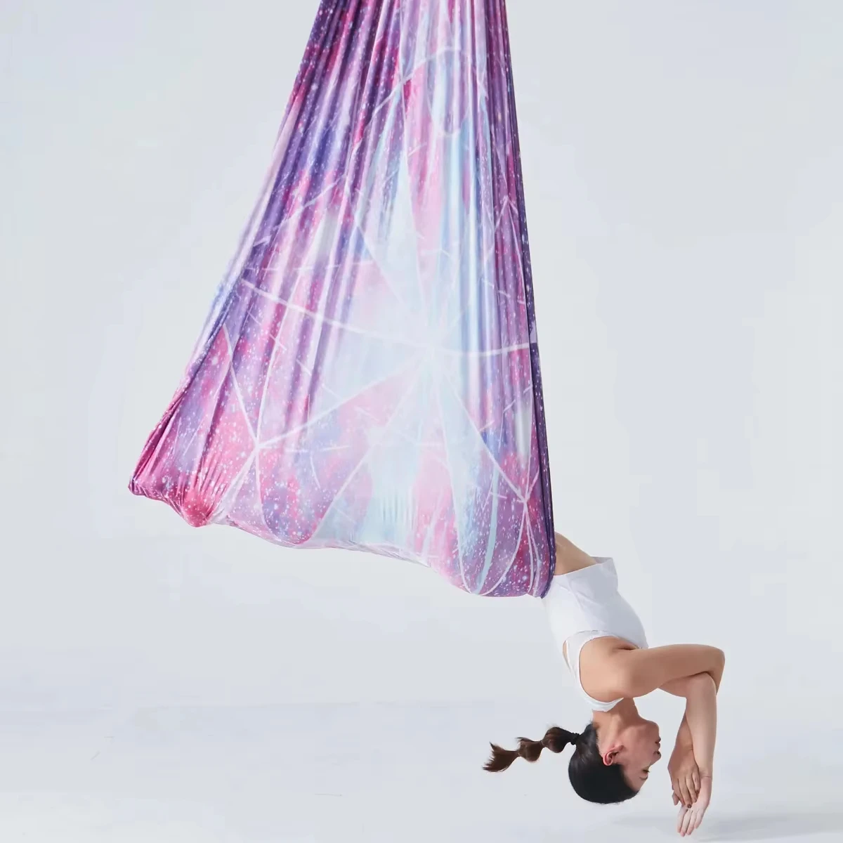 Aerial Yoga Silk Ombre 18 Meters Nylon High Strength Aerial Yoga Hammock Set Anti Gravity Yoga Hammock