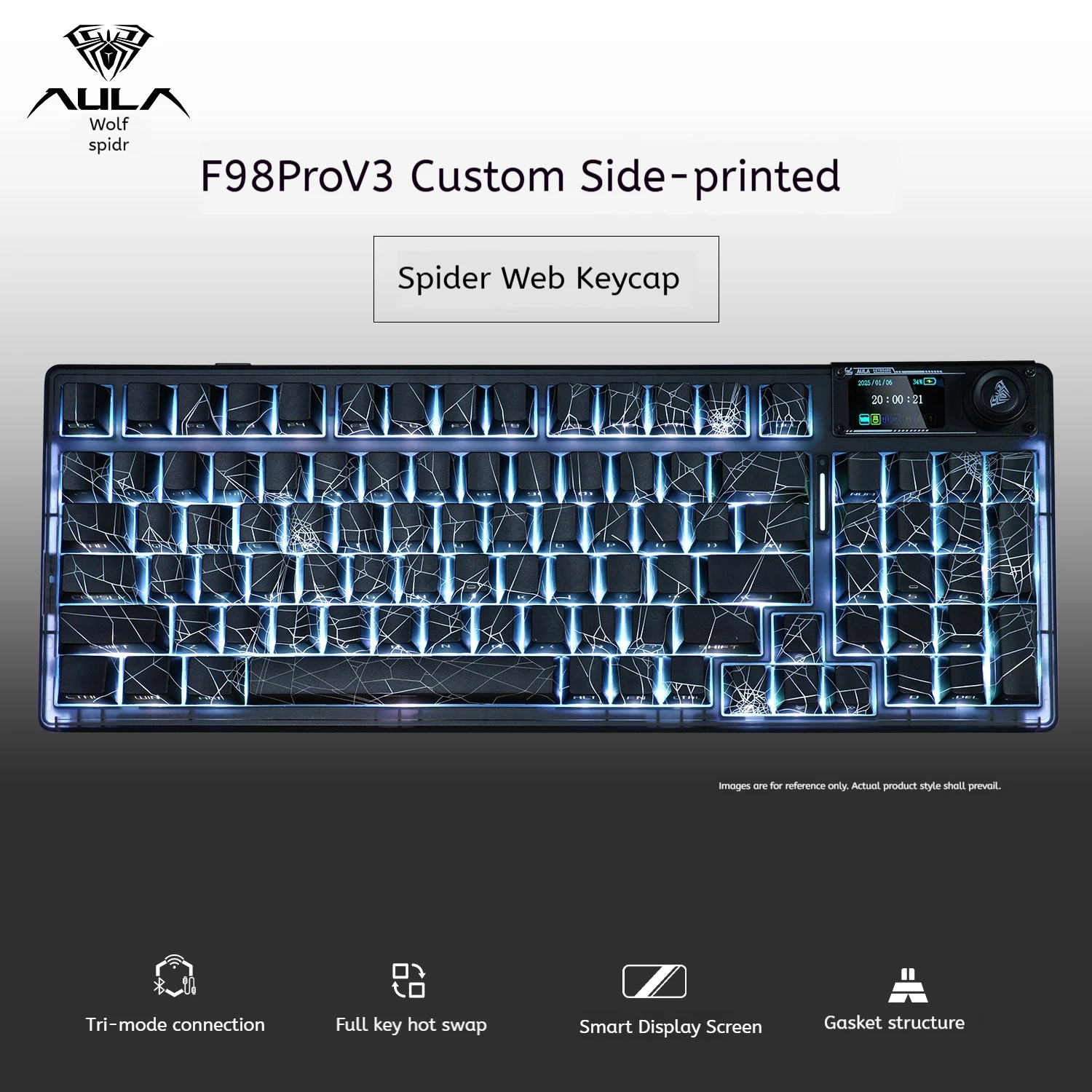 新しい AULA F98 Pro V3 メカニカルキーボードカスタム RGB バック