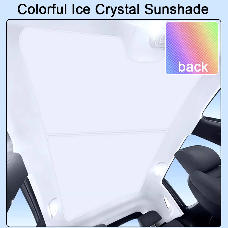 For GAC AION V Plus 2023 2024 Colorful Ice Crystal Car Roof Sunshade Skylight Blind Shading Windshield Sunroof Cover Accessory