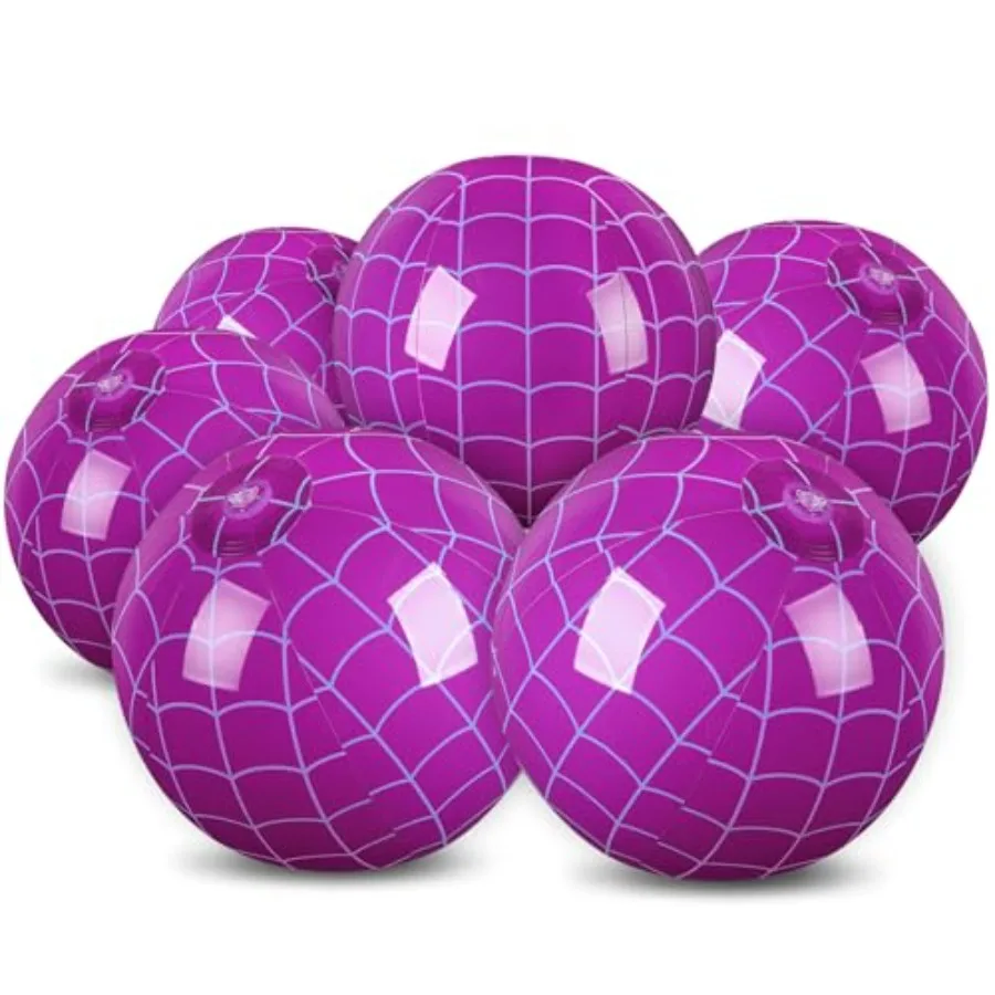 

6 Pack Girl Themed Beach Ball 7.87" Bulk for Summer Pool and Beach Game Gift and and Blue Birthday Party Supplies and End of Th