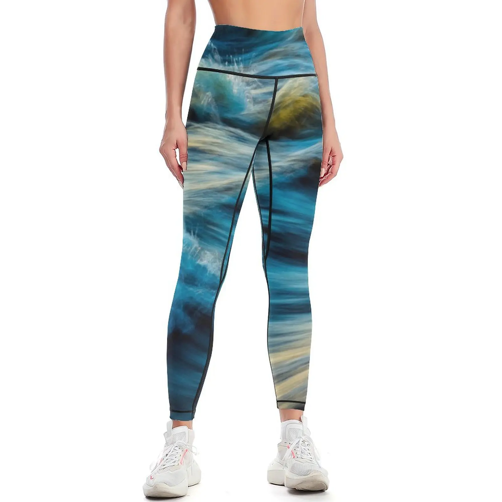 Sunny Summer Day In San Diego Ocean Waves Lovers Leggings gym sportswear woman legings for fitness Womens Leggings