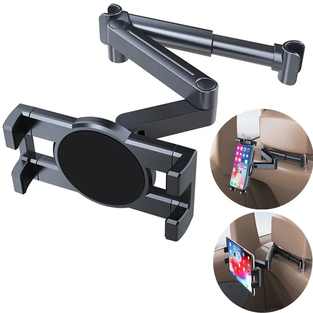 13 Inch Tablet Car Headrest Back Seat Holder 360 Rotate Large Size Clip Mount Longe Arm Universal 4-13 inch Phone Tablet Stand