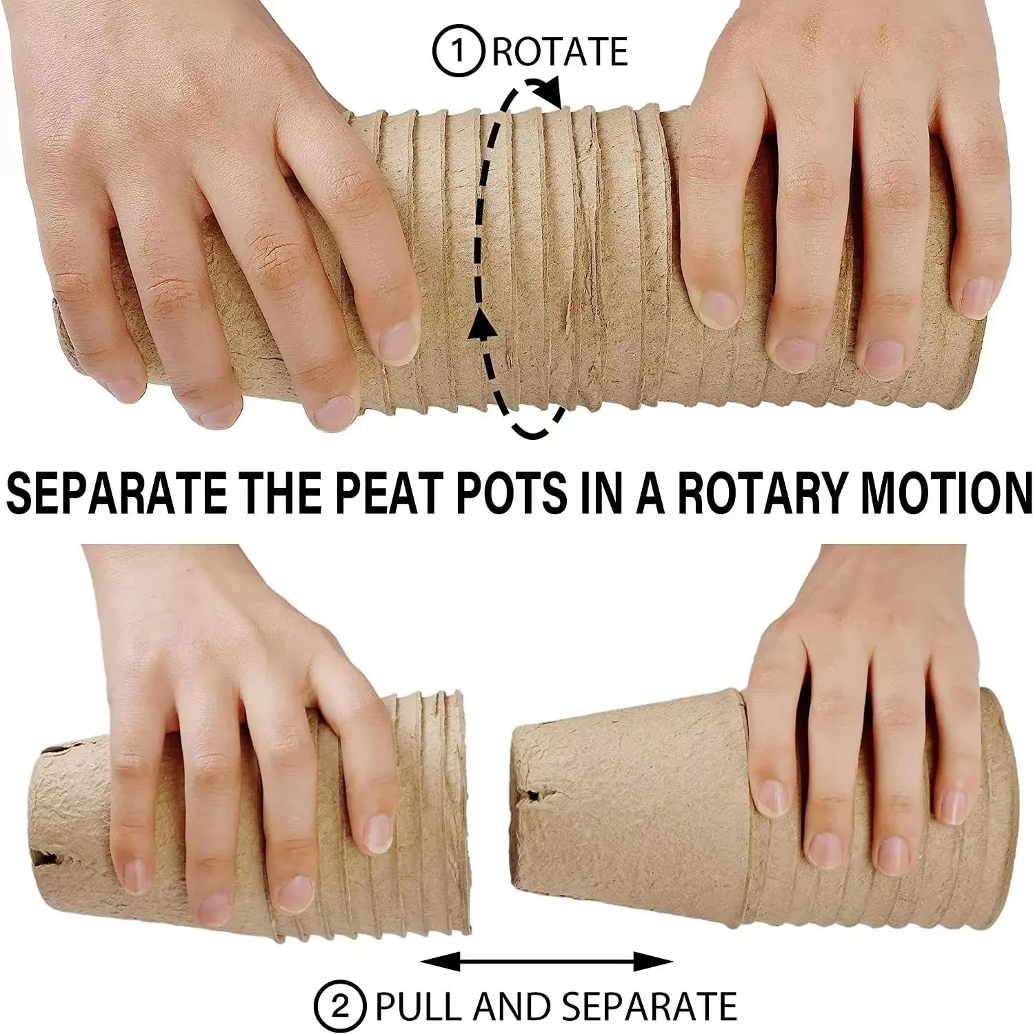 Seed Starter Biodegradable peat POTS, seedling planting POTS with labels, plant POTS with humidity domes