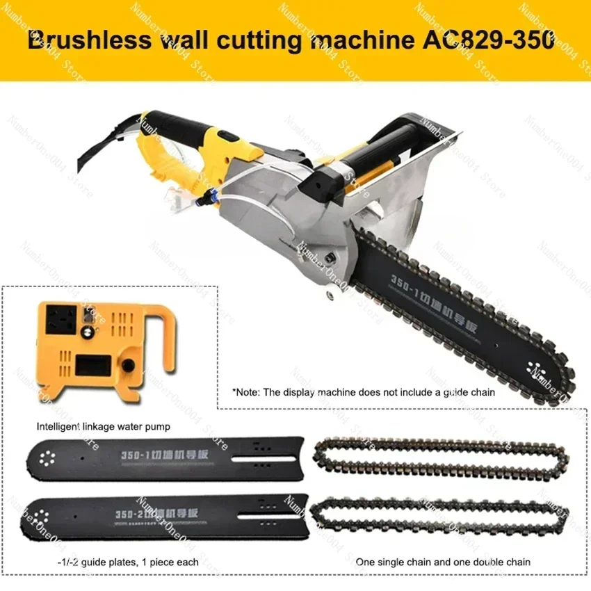 High Power Multifunctional Concrete Wall Cutting Machine Electric Chain Cutting Saw Brushless Diamond Stone Cutting Machine 220V