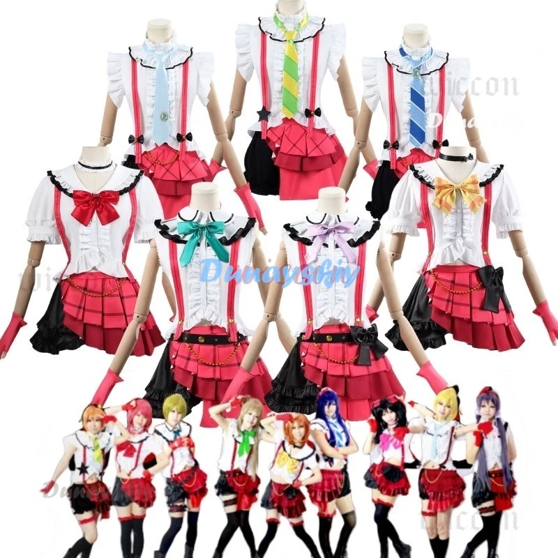 

Лав Лайв! Костюм для косплея School Idol & Project: Аясе Эри, Косака Хонока, униформа участников для сценических выступлений, костюм на Хэллоуин