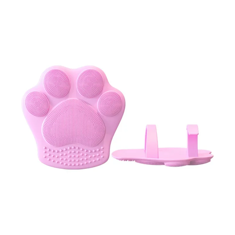 1PC Cat Paw Soft Silicone Facial Brush for Exfoliating Blackheads Deep Cleaning Portable Baby Silicone Hair Brush Makeup Beauty