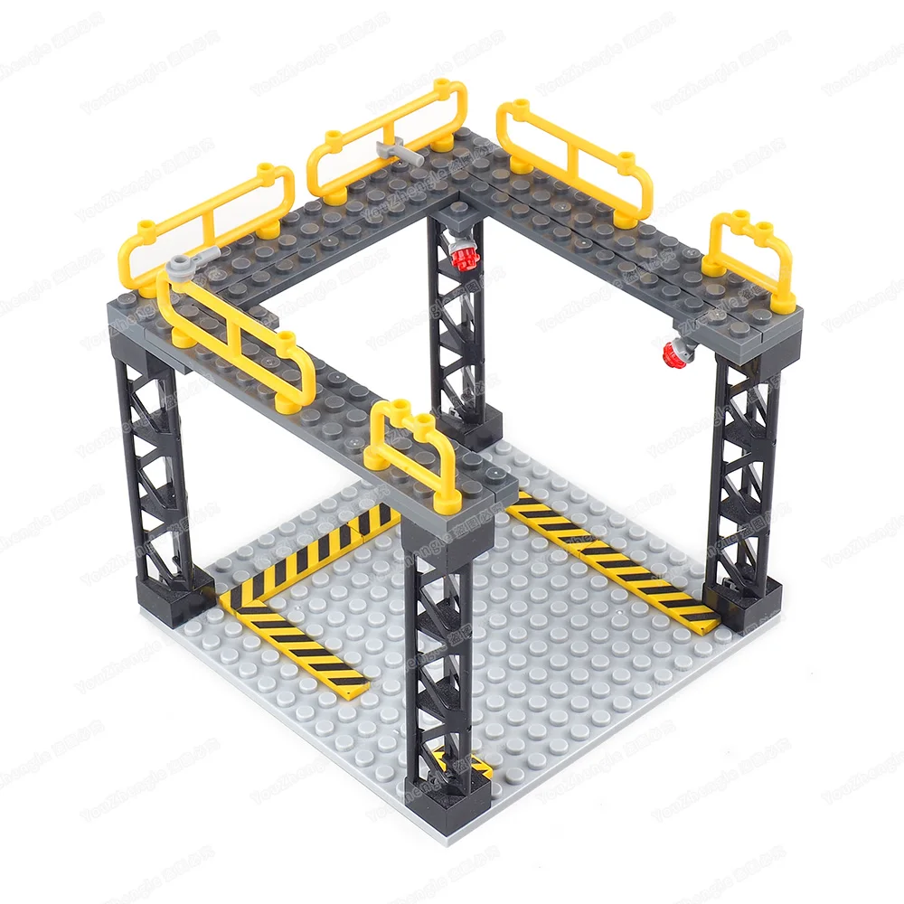 Mech Detection High platform Building Block Assembly MOC Figures Base Railing Tools Equipment Display Model Scene Gifts DIY Toys