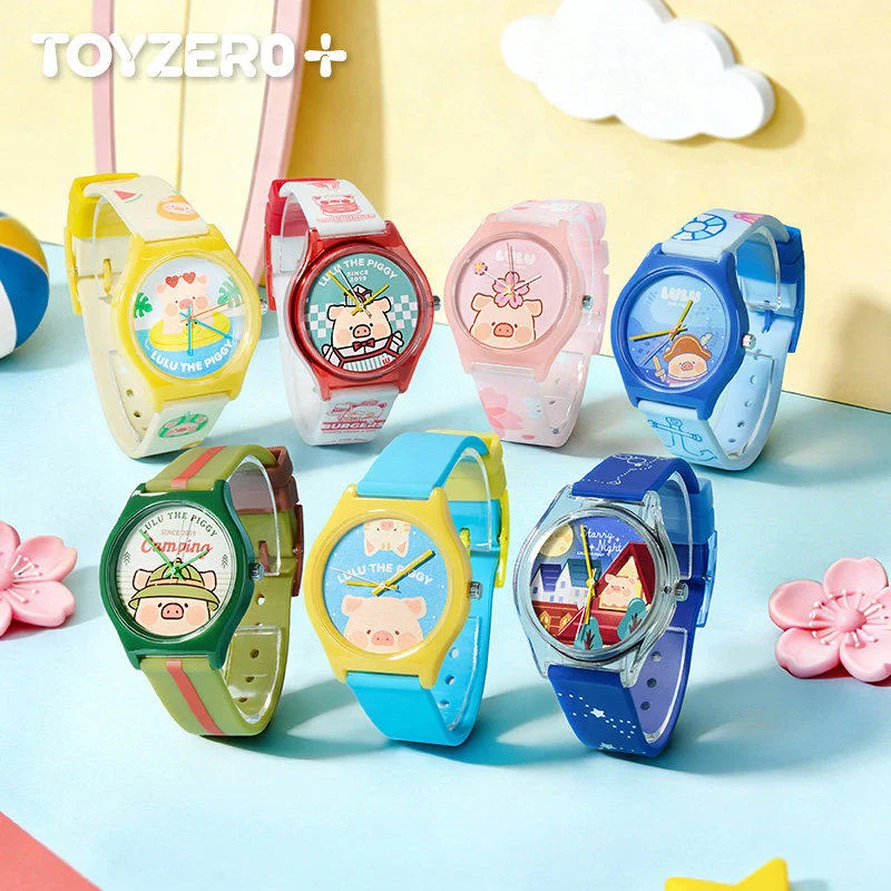 

Genuine TOYZEROPLUS LULU THE PIGGY Watch Blind Box Time with Lu Series Anime Figure By Your Side Mystery Box Model Ornament Gift