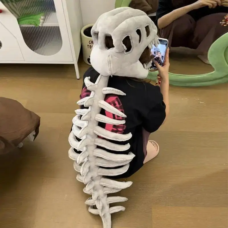 3D Dinosaur Skeleton Plush Toy Realistic Dinosaur Skeleton Design Stuffed Cosplay Props for Birthday Gift Home Halloween view 5