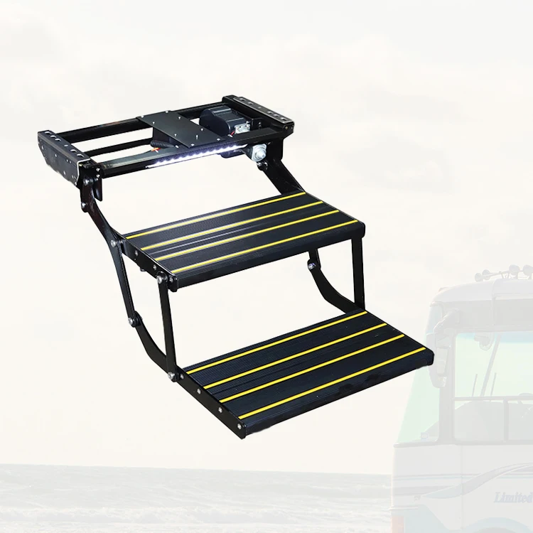 

RV Steps Adjustable Height Folding Platform Step Folding 2 Steps Stool Supports Up To 220kg