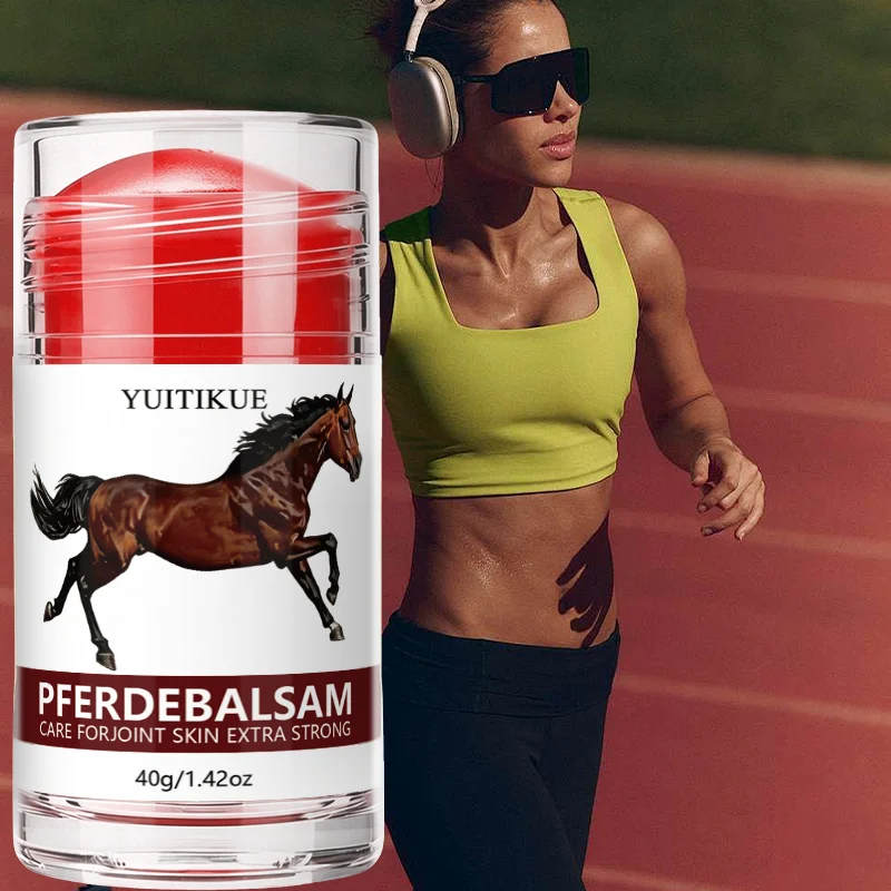 YUITIKUE Pferdebalsam Körpermassage-Stick Einfache Anwendung Nicht klebrig Schnelle Absorption Für Fitness Sport Gelenk- und Muskelpflege
