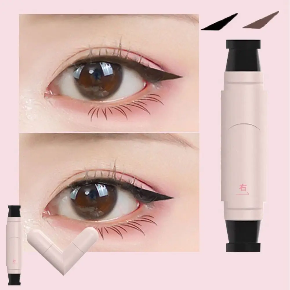 新しい防水アイライナースタンプ速乾性長持ちアイライナースタンプ黒色ポータブルアイライナースタンプペン