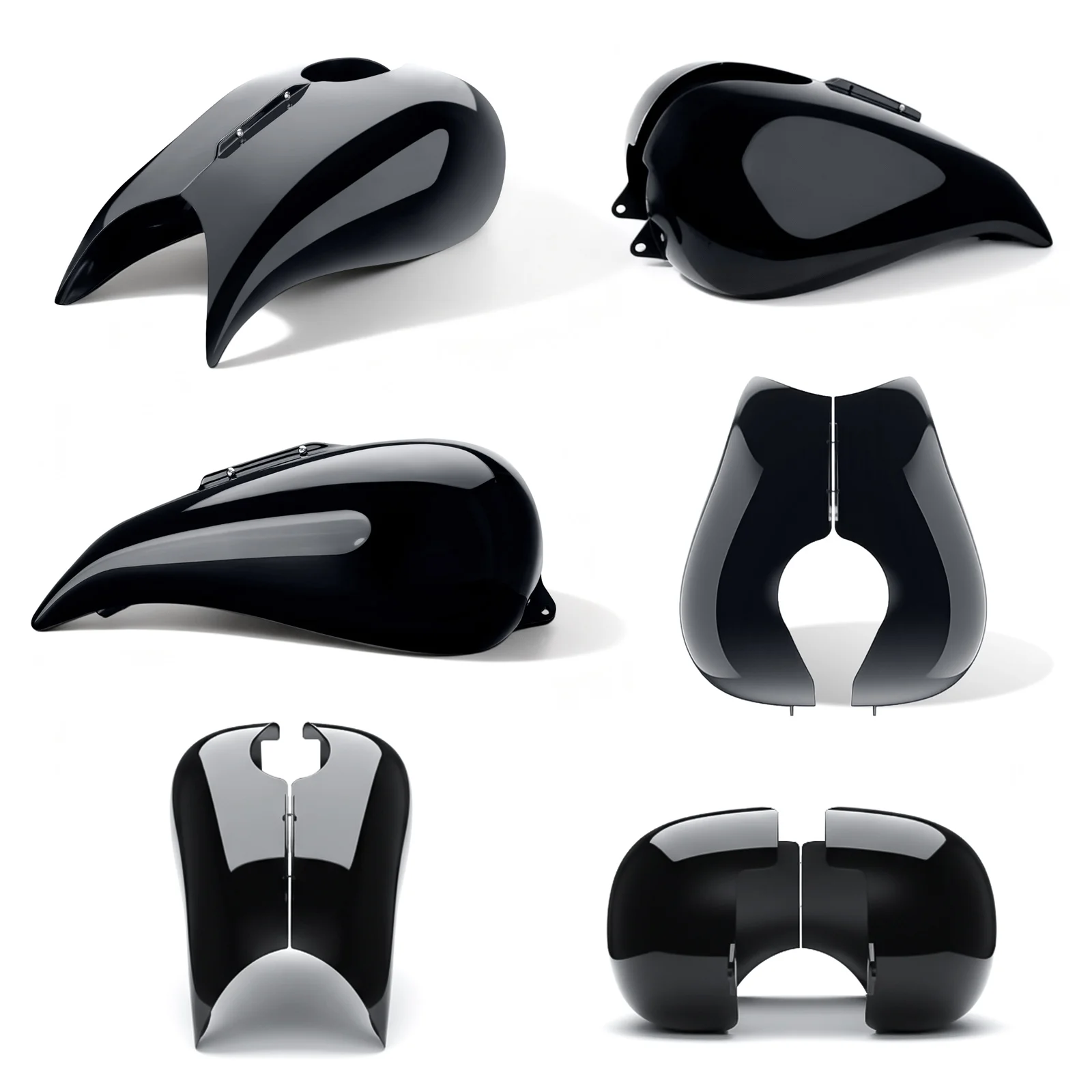 Motorcycle Tank Cover + Tank Dash Console + Gas Cap for Harley Touring Street Glide/ Electra Glide/ Road Glide 2009-2023