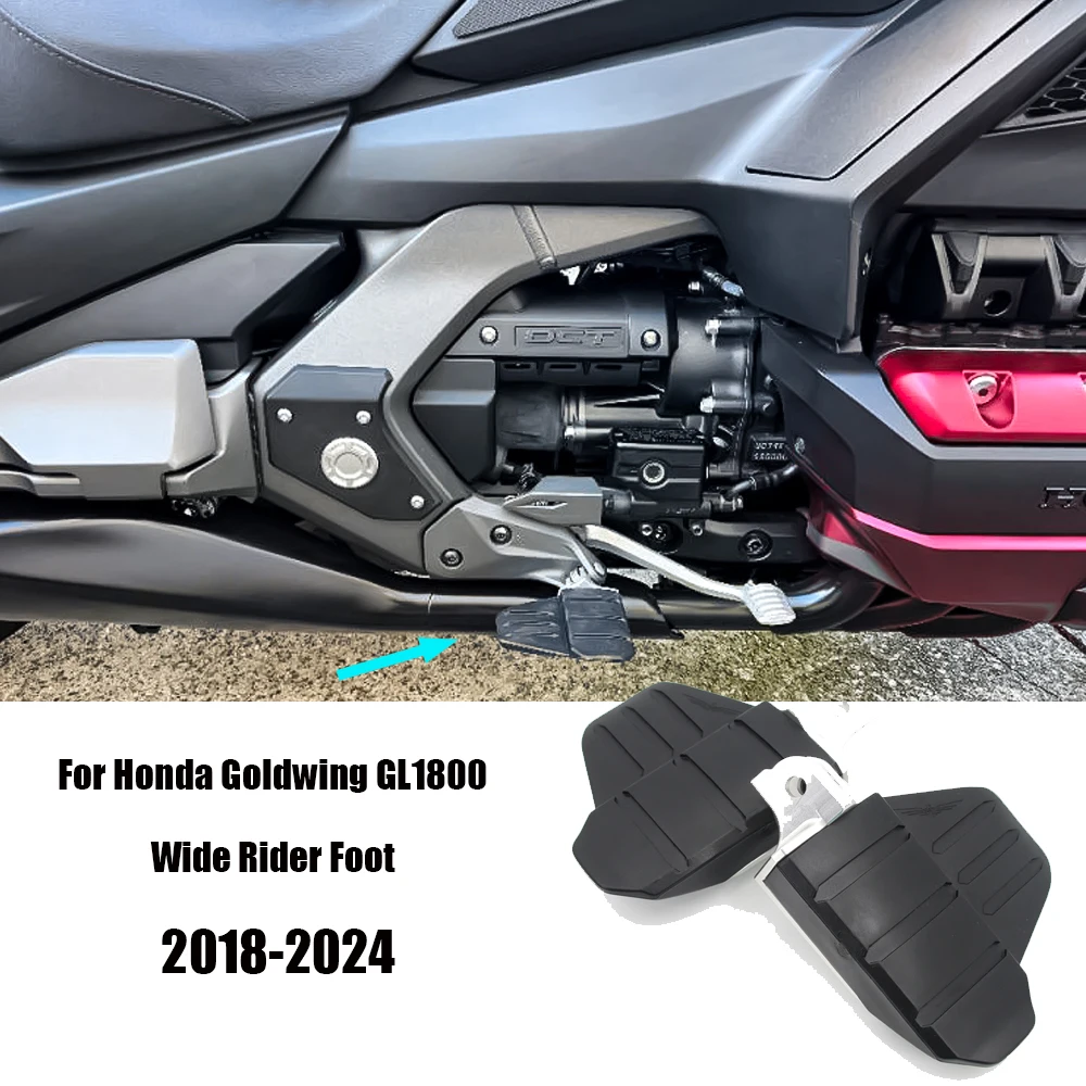 

For Honda Gold Wing GL 1800 Goldwing GL1800 Footrests Tour DCT Motorcycle Wide Rider Foot pegs Highway Peg Mounts 2018-2024