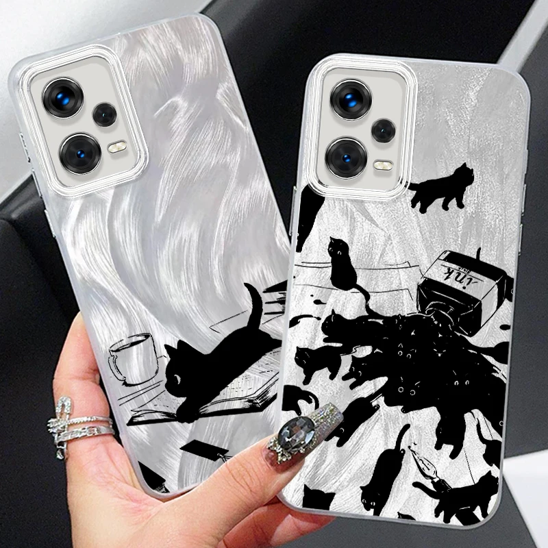 Tafelcate Cartoon Schattig Voor Xiaomi Redmi Note 13 12 11 11S 10S 9 9S 8 Pro Plus Max 5G Veer Garen Funda Telefoonhoesje