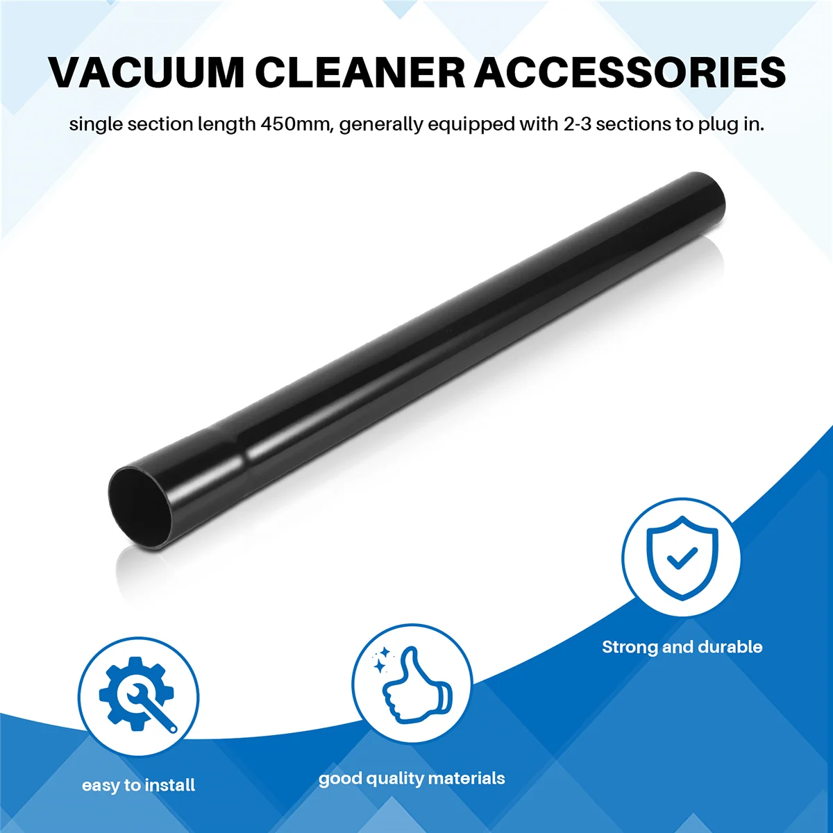 1PCS Vacuum Cleaner Accessories Vacuum Cleaner Straight Tube Long Rod Hard Tube Long Handle Head Inner Diameter 35mm