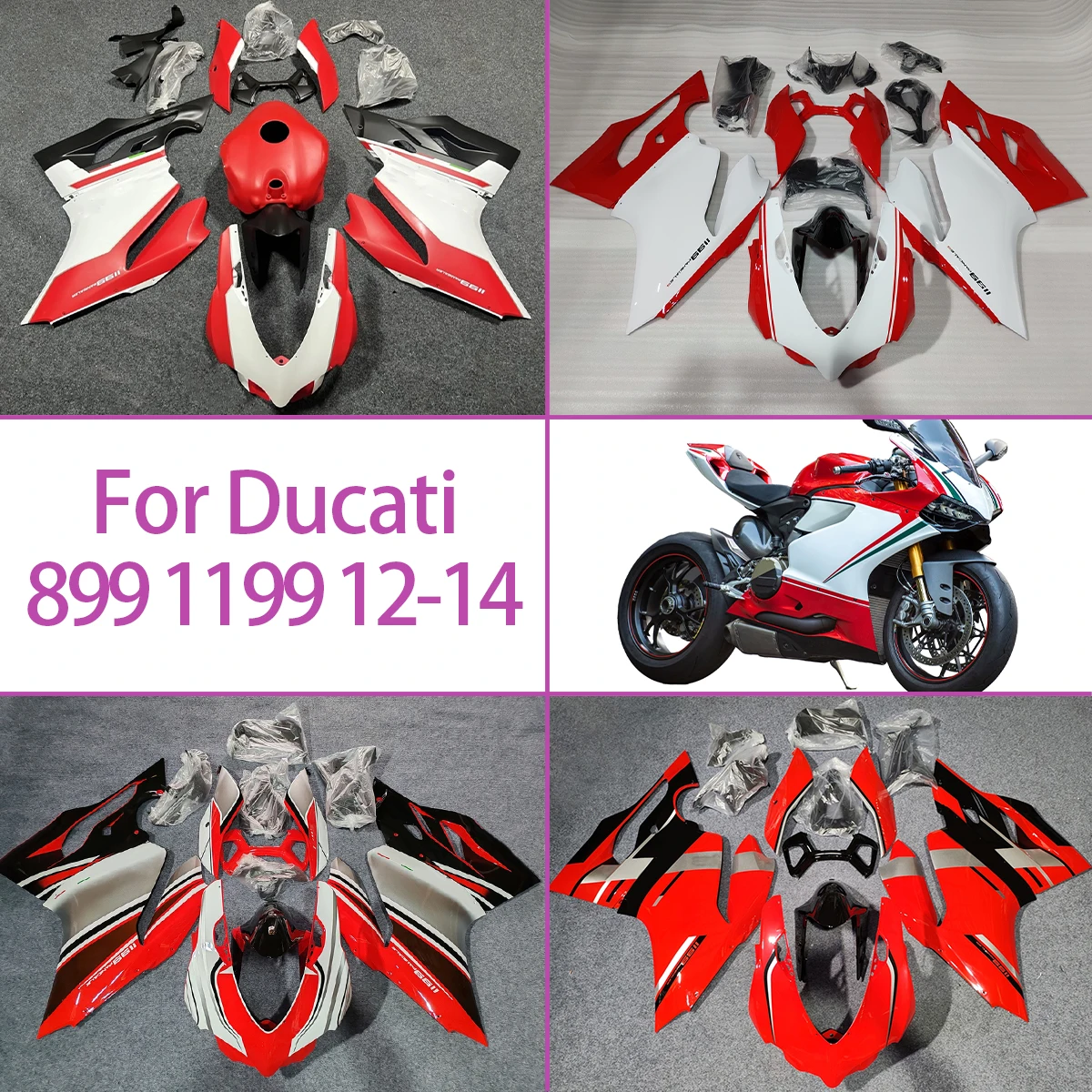

Для 2012 2013 2014 Ducati 899 1199 Комплект обтекателя мотоцикла Литые детали для литья под давлением 12 13 14 899 1199 Обтекатели на заказ в горячем стиле
