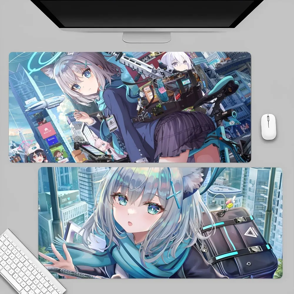 Blue Archive Sunaookami Shiroko Mousepad Large Gaming Mouse Pad LockEdge Thickened Computer Keyboard Table Desk Mat