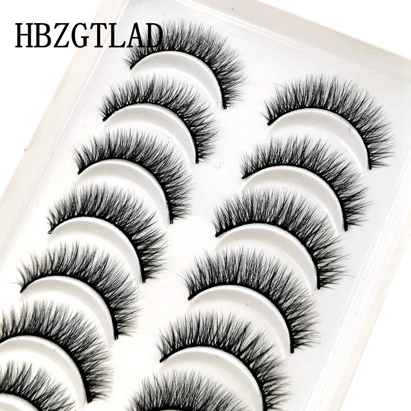 NEU 10 Paar Flauschige Künstliche Nerz-Wimpern Natürliche Lange Falsche Wimpernverlängerung Handgefertigte Volumen 3D Wimpern Make-up Faux Cils Cilios – Detail 6