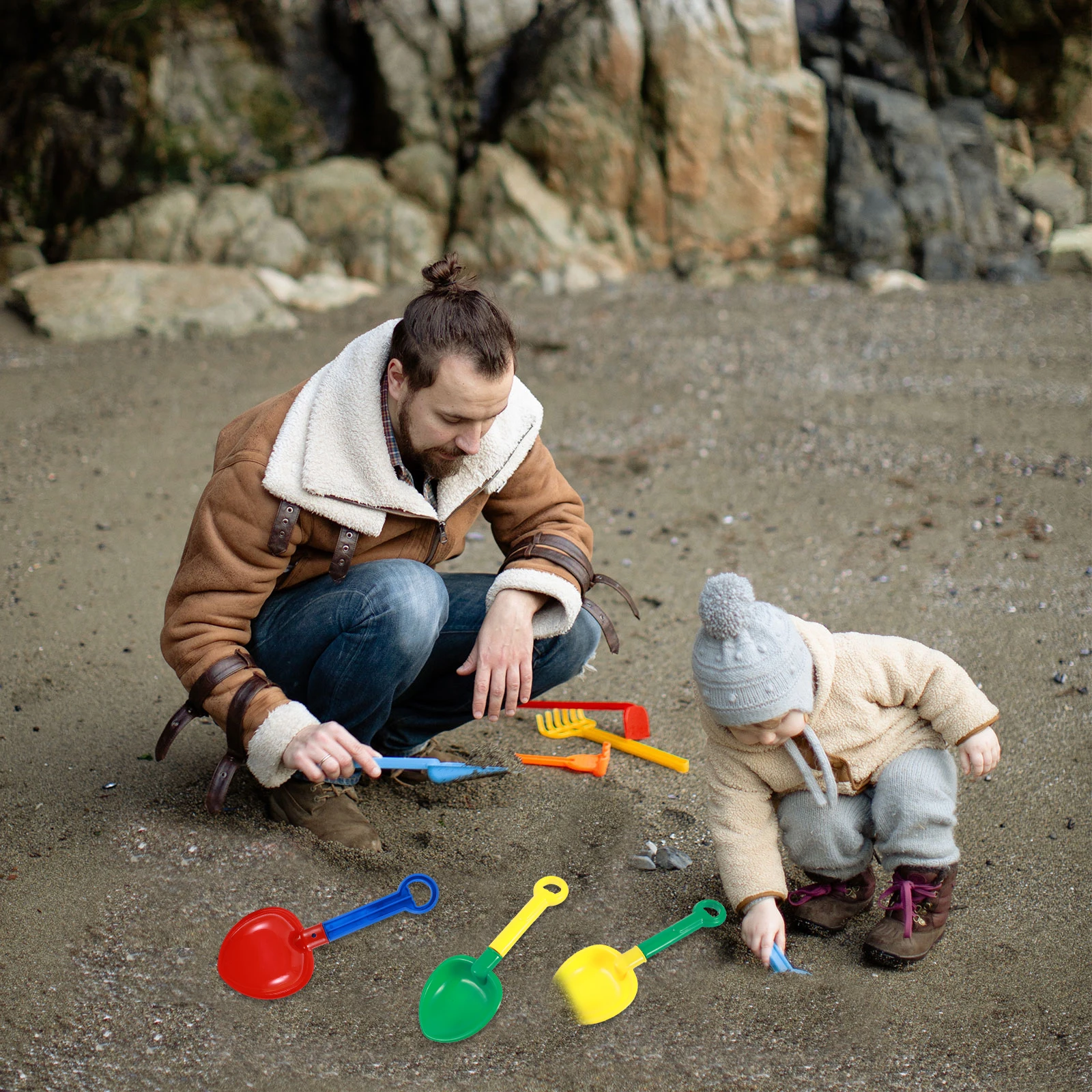 3 stks Plastic Schop Speelgoed Strand Spelen Zand Kinderen PP Materiaal Lichtgewicht Plezier Zandbak Achtertuin Kind Cadeau Bevorderen