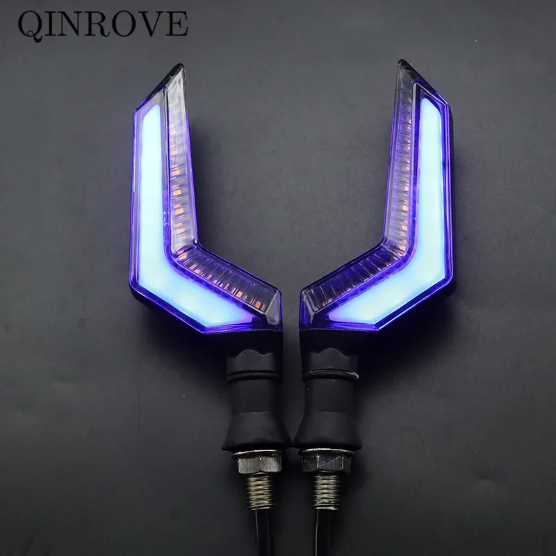 Clignotants LED universels pour moto, indicateur lumineux, blanc, rouge, bleu, 10mm, ABS, Yamaha, Igger 900, XJ6, FZ1, FZ6, Suzuki