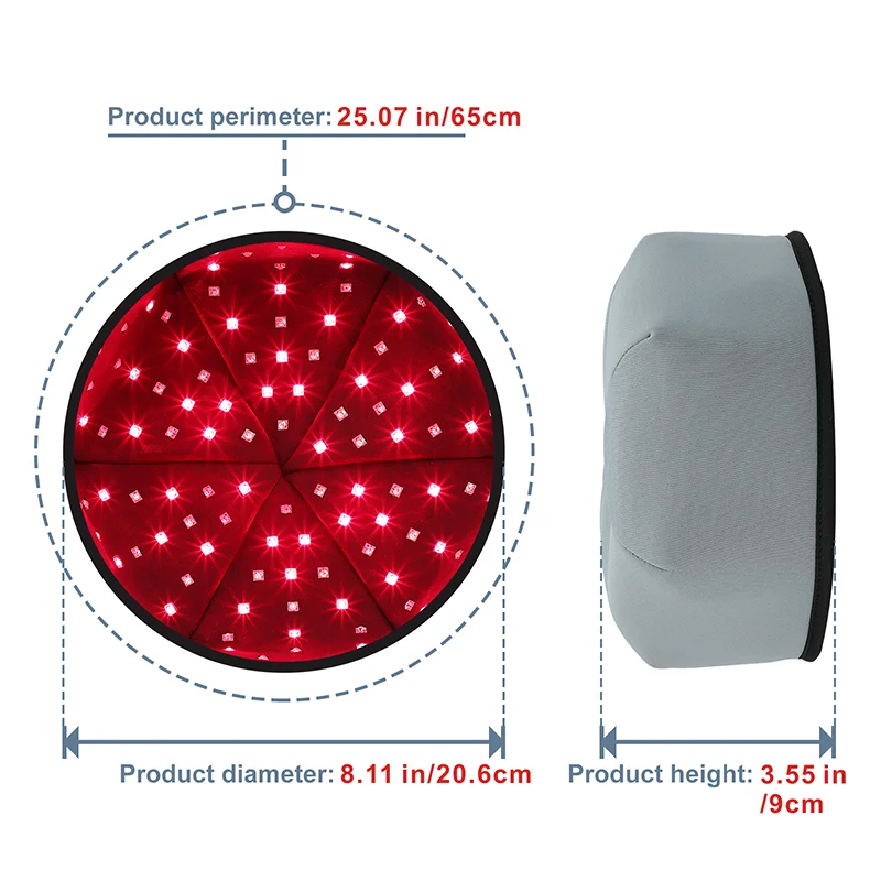 Red Light Therapy Cap Device Near Infrared LED Helmet for Hair growth Treatment Hat Prevant Loss Head Relaxation Relief Scalp
