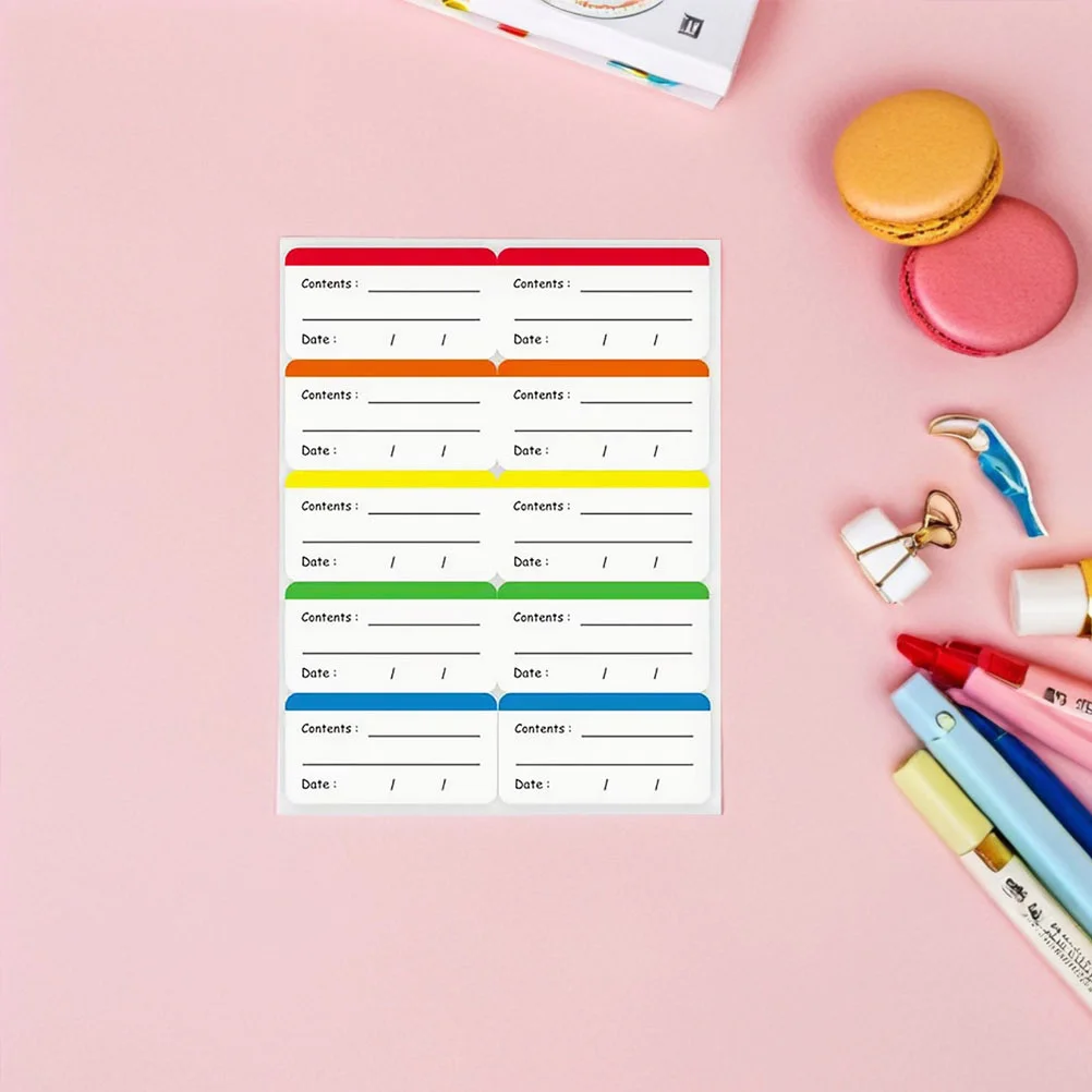 

50 листов этикеток для хранения продуктов, многоразовые этикетки для морозильной камеры, наклейки для холодного хранения с высокой адгезией для кладовых банок на холодильник