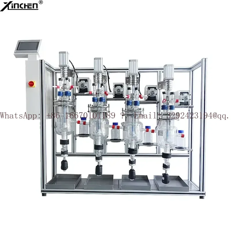 1L 5L 10L 20L 50L 100L 200L Lab Pilot Batch Vessel Agitator Tank Double Layer Jacketed Glass Reactor