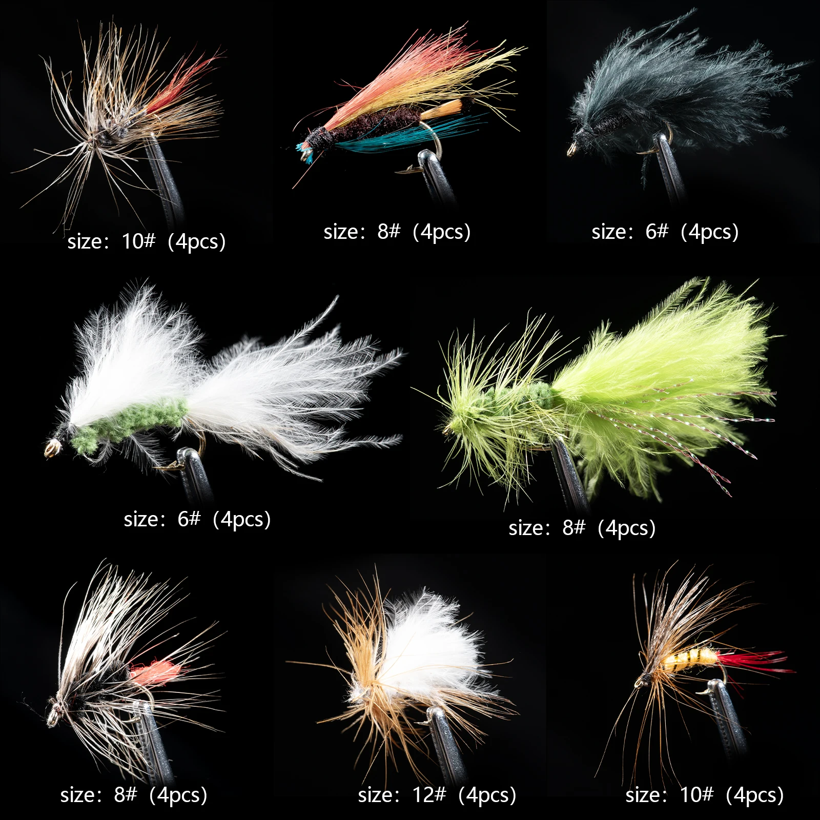 

Goture 1 box Insects Flies Fly Fishing Lures Dragonfly Topwater Bait Dry Flies Trout Artificial Crank Hook Insects Lure kit